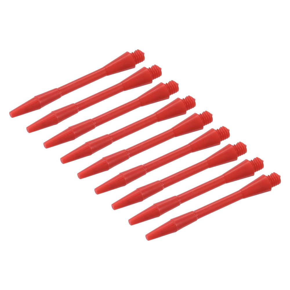 45mm Dart Shafts, Medium 2BA Thread Plastic Dart Stems - 9 Pack (Red)