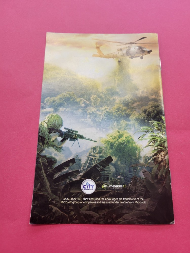 Sniper Ghost Warrior Manual Only Xbox 360