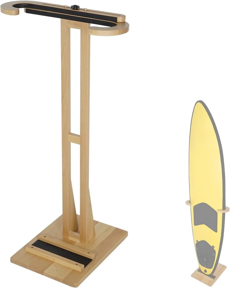 Floor Standing Surfboard Storage Rack Polished Wooden
