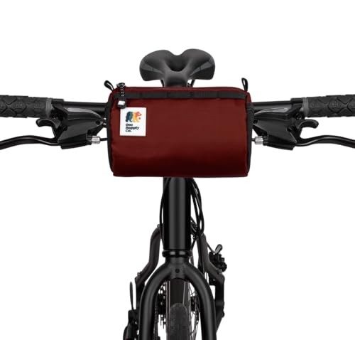 Handlebar Bike Bag – Water-Resistant Hard Shell with Quick-Access Zipper, Rust