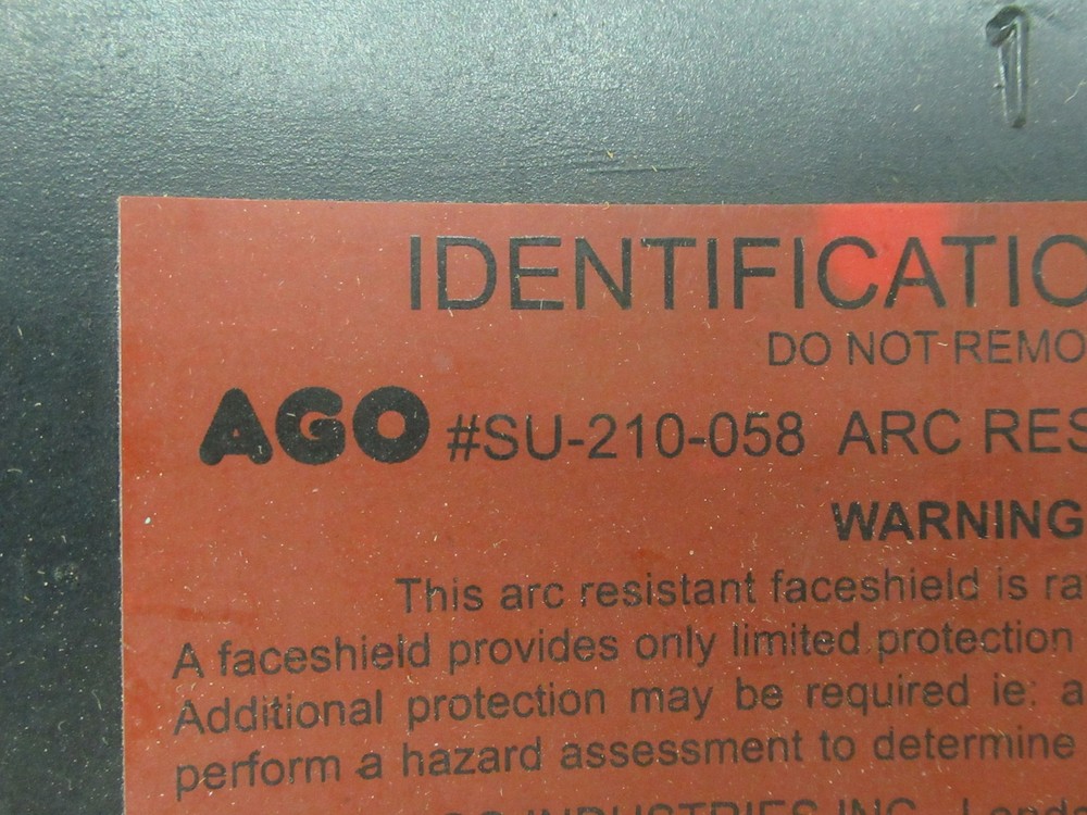 AGO SU-210-058 Arc Faceshield 8 Cal USED