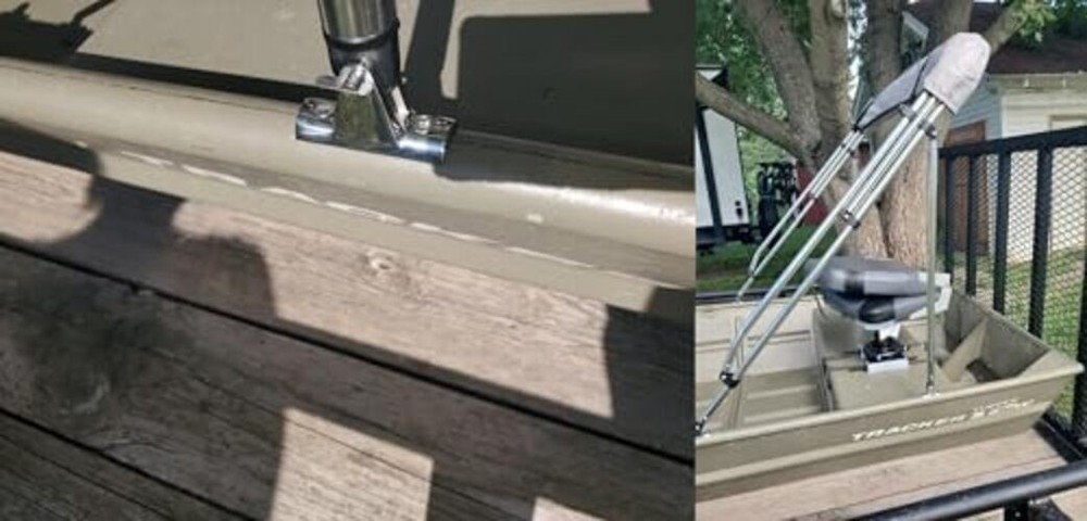 Bimini Top Deck Hinges Fitting Concave Base Hardware with Quick Pins 4 Packs