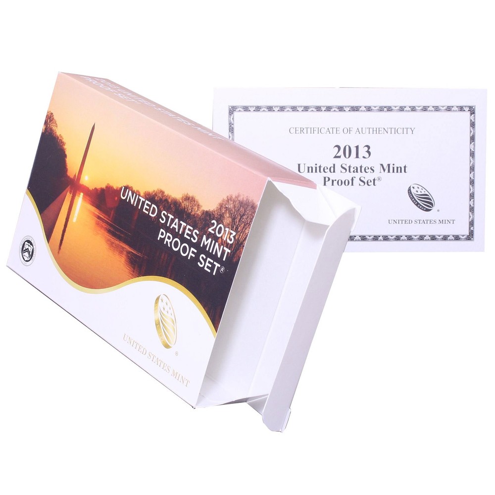 Empty Packaging Replacement Clad Proof Set Box & COA No Coins 2013