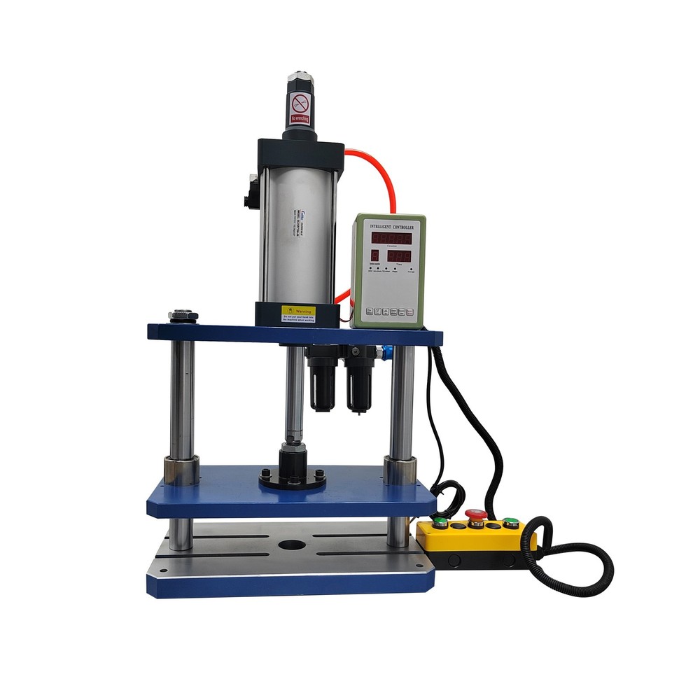 110V 1763lbs Pneumatic Punch Press Machine with Controller 5.9-1.96in Two Column