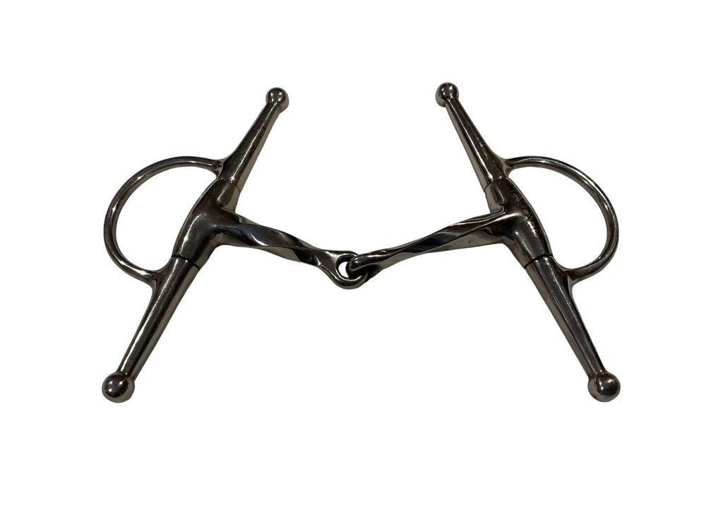 Centaur Full Cheek Slow Twist Single Joint Snaffle Bit 5”