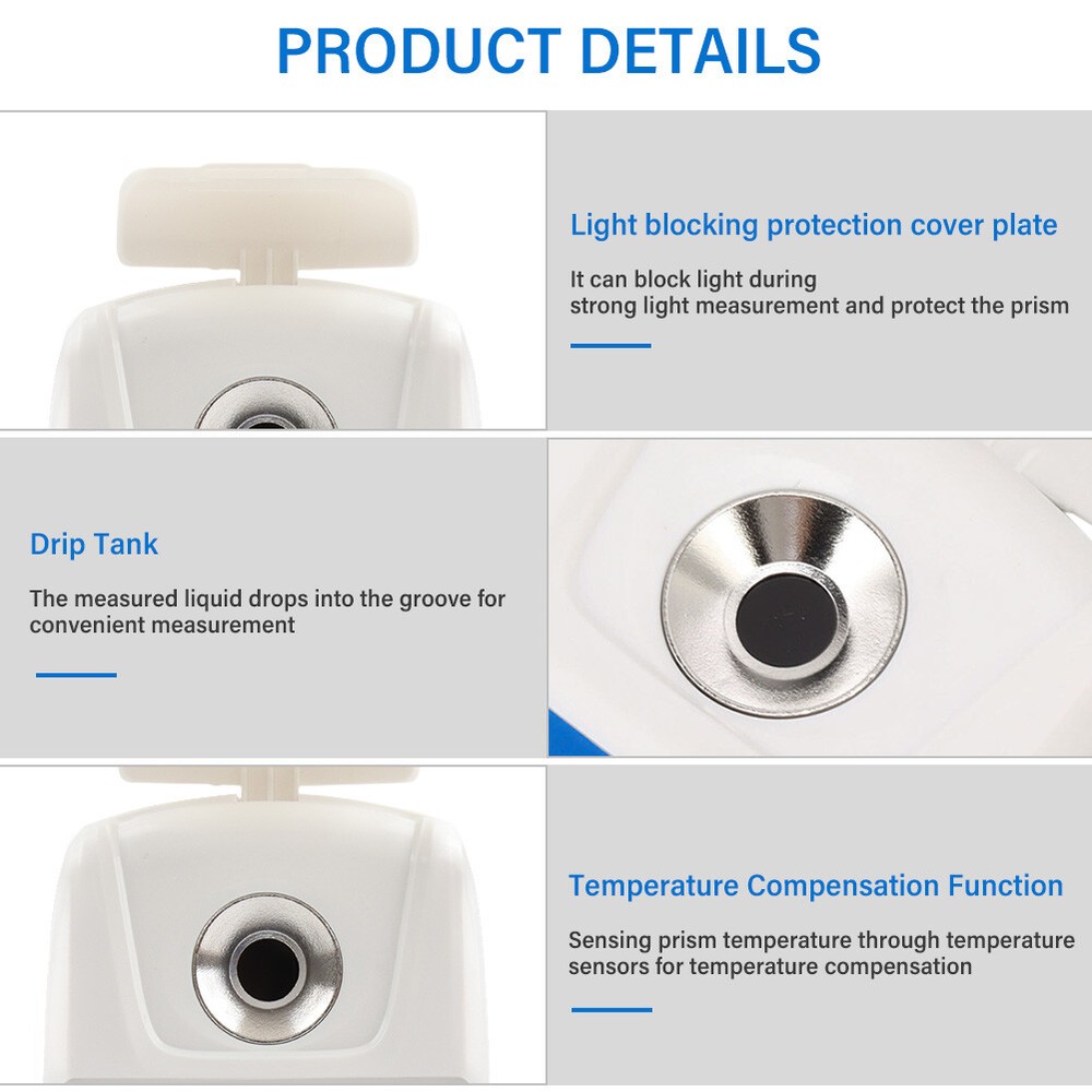 High 0-55% Digital Refractometer Meter Automatic I0G7