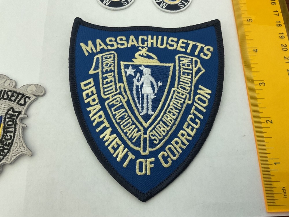 Massachusetts Correction collectable Embroidered Patch Set 4 pieces.