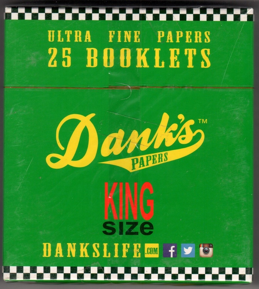 Dank's King Size Rice Papers - 5 Packs/ 32 Leaves per Pack