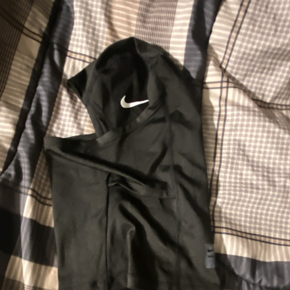 Nike Black Polyester Balaclava Lightweight Hood for Running & Training