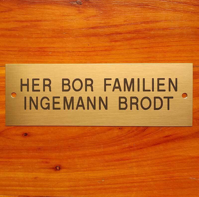 SOLID BRASS SIGN 6" X 2" CUSTOM ENGRAVED