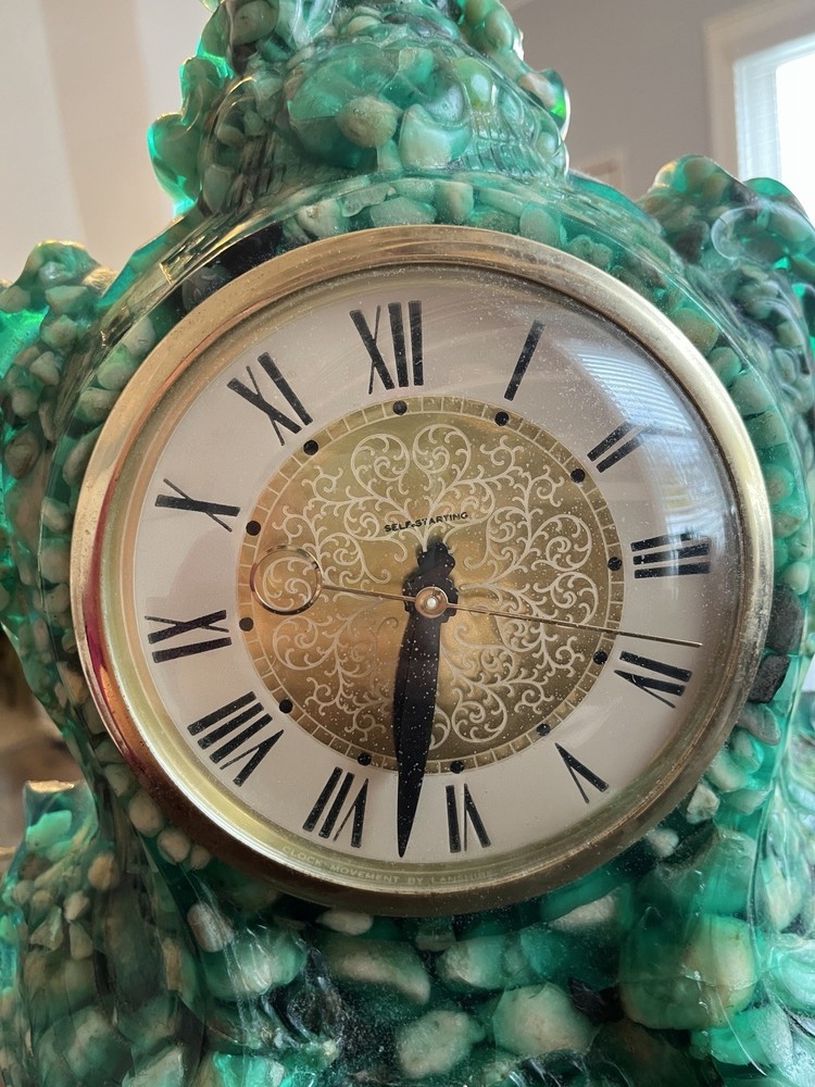 Vintage Lanshire Green River Rock “Vomit” Clock