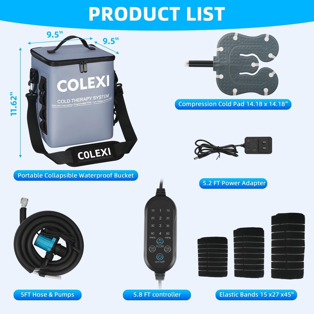 Cold Therapy Machine Programmable Timer Portable Ice Machine for Knee After S...