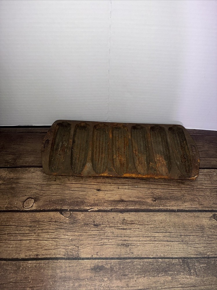 Vintage Cast Iron Cornbread Pan Needs Restoration Rustic Kitchen Cookware