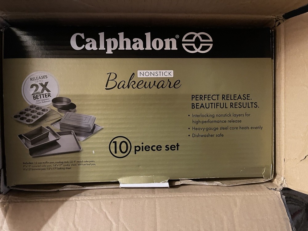 Calphalon Bakeware Set 10 Piece NonStick Includes Baking & Cookie Sheets Perfect