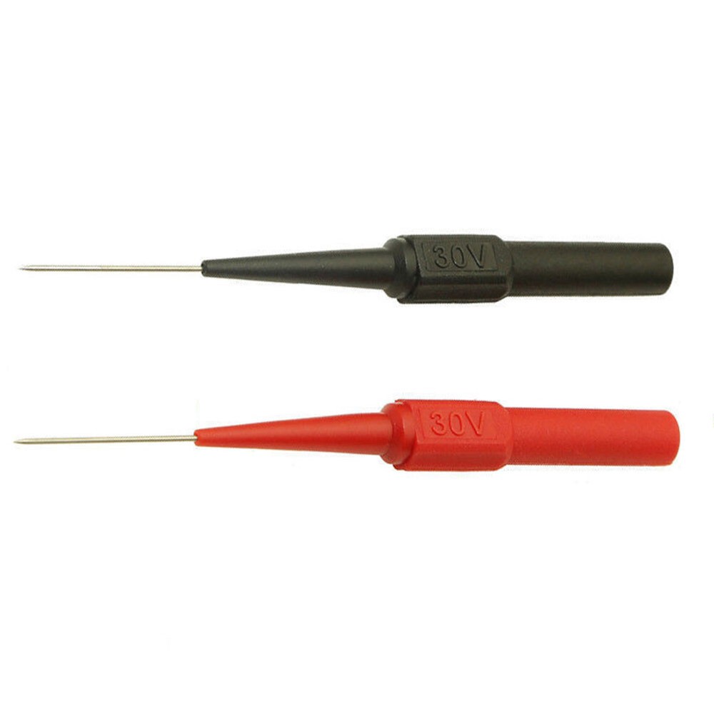 2X Multimeter Test Lead Extention Back Probes Sharp Needle Micro Pin For Banana