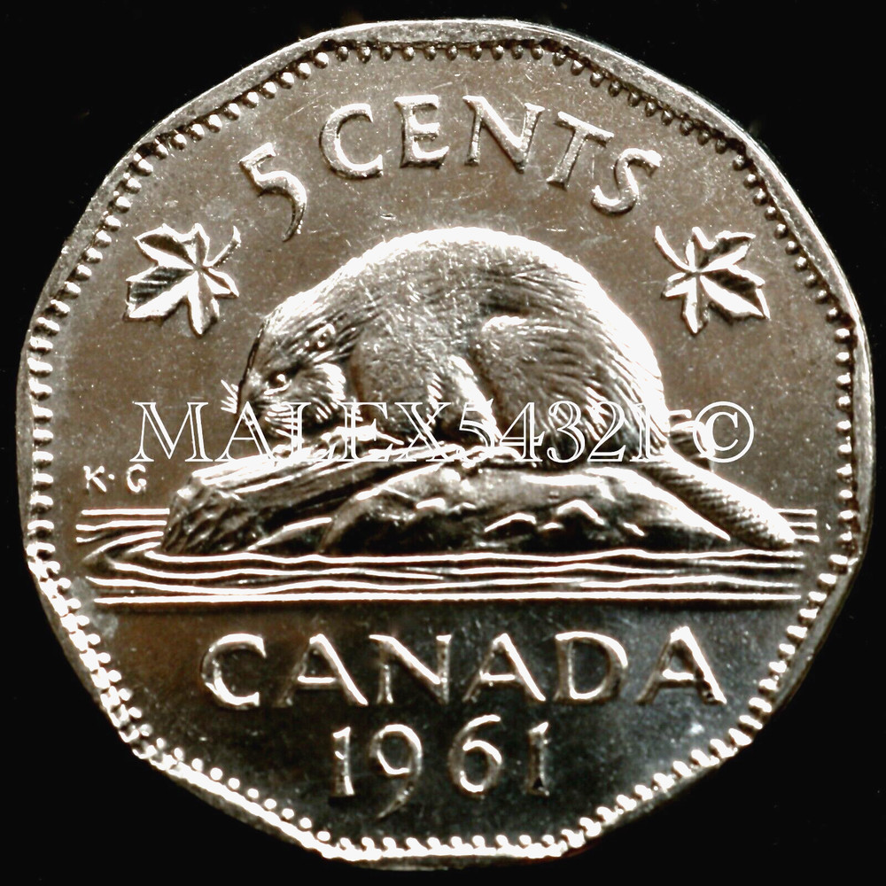 🇨🇦 ​CANADA 1961 NICKEL 5 CENTS UNCIRCULATED