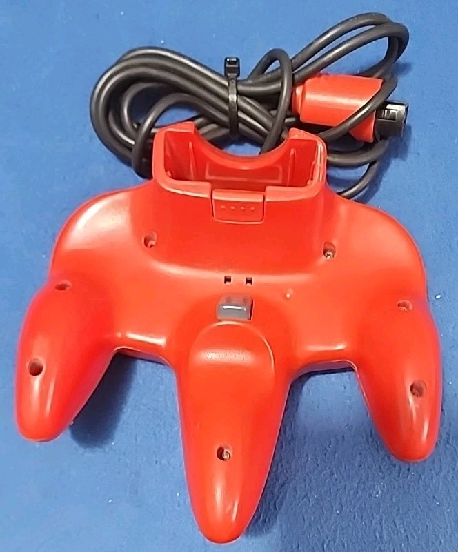 N64 Red Controller OEM Authentic Nintendo 64 Tested Works Tight Stick