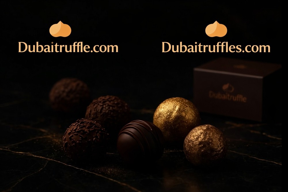 dubaitruffle.com + dubaitruffles.com domain name pair - rare