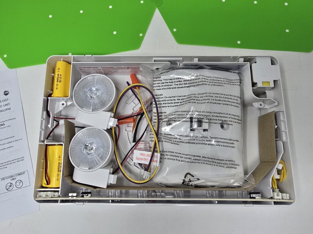 🔴Philips 2-Light Thermoplastic LED White Exit/Emergency Combo 🔴NEW-OPEN BOX🔴1