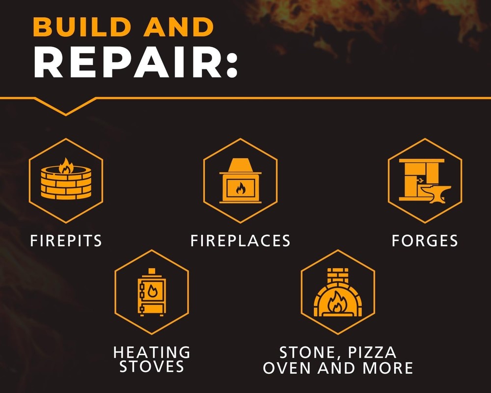 High Temperature Fireproof Refractory Cement Mix for Ovens Kilns Forge