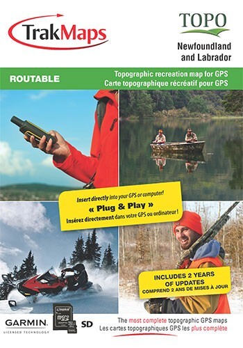 TrakMaps TOPO Newfoundland - Garmin GPS Map