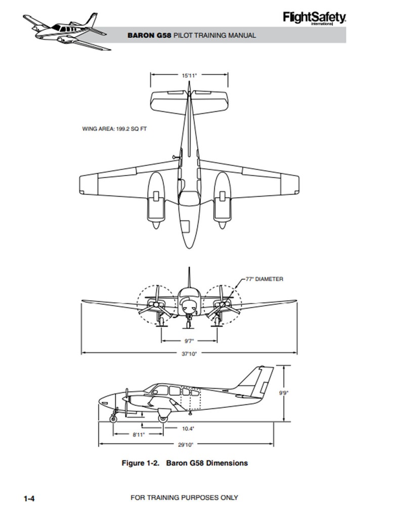 Beechcraft Baron G58 Pilot Training Manual - IMPROVED - on a USB Flash Drive