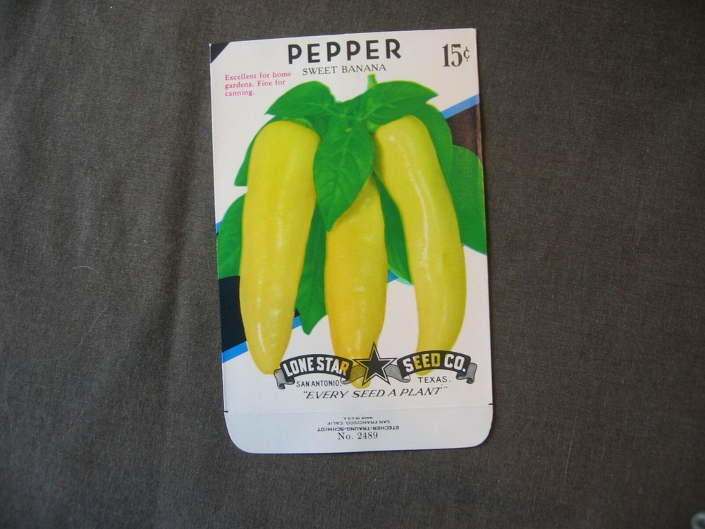 vintage seed packet NO SEEDS Lone Star Seed Co.