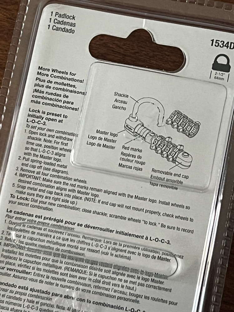 Master Lock Password Plus Letters And Numbers 1534D- RED