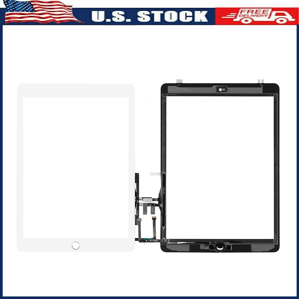 QC For iPad 2017 5th Gen A1822 A1823 Touch Panel Screen Replacement Home Button