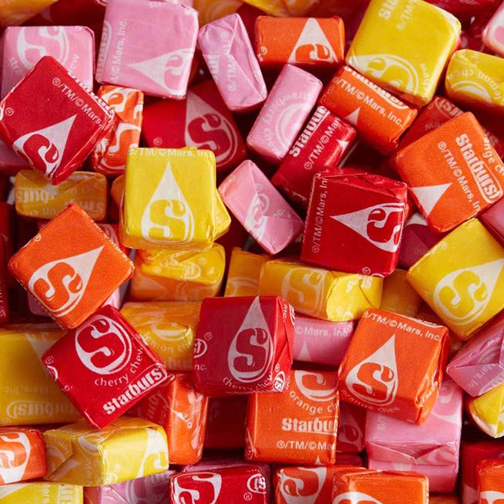 Candykrave STARBURST Original Fun Size Chewy Candy Bulk Pack, 3 Pound Box