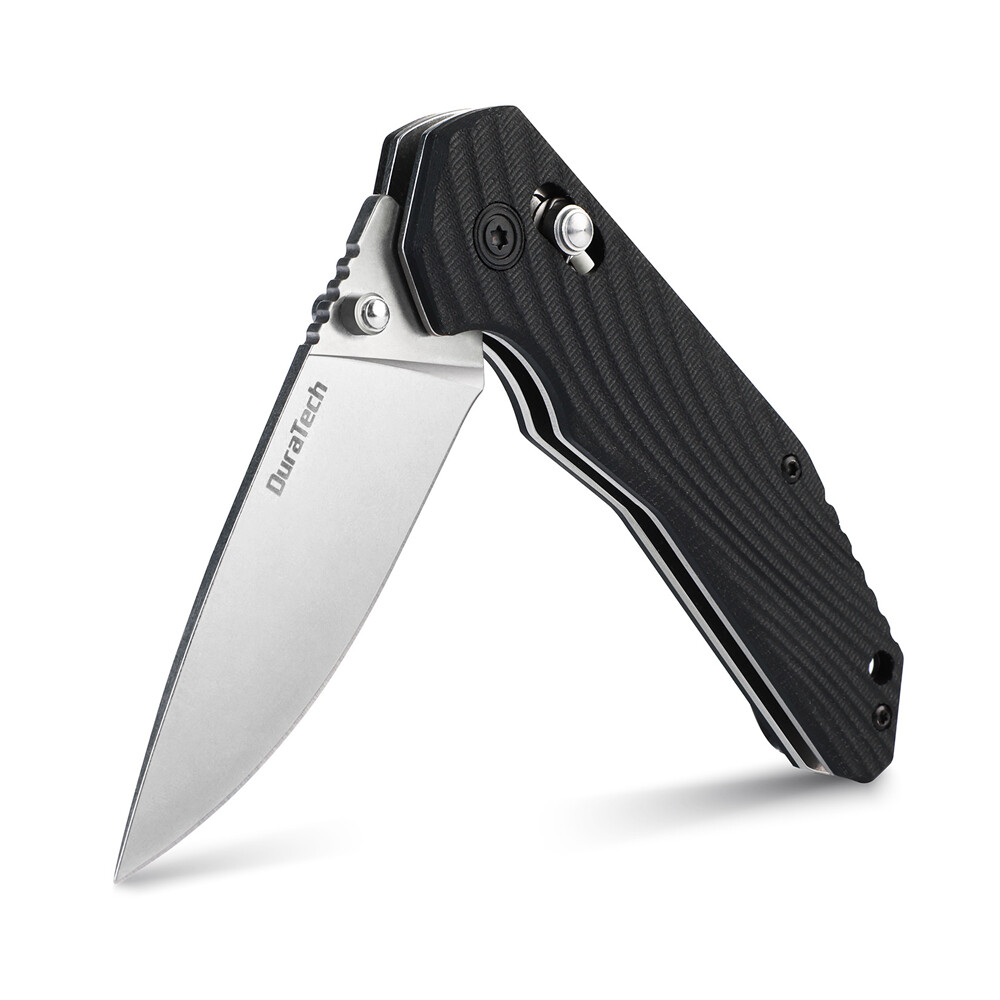 DURATECH Folding Pocket Knife EDC Pocket Knife Drop Point Blade With G10 Handle