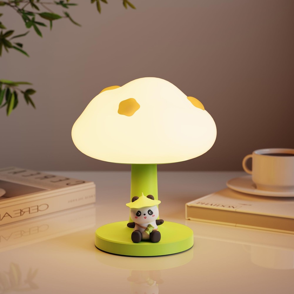 Cloud and Panda Rechargeable Night Light, Safe Soft Silicone