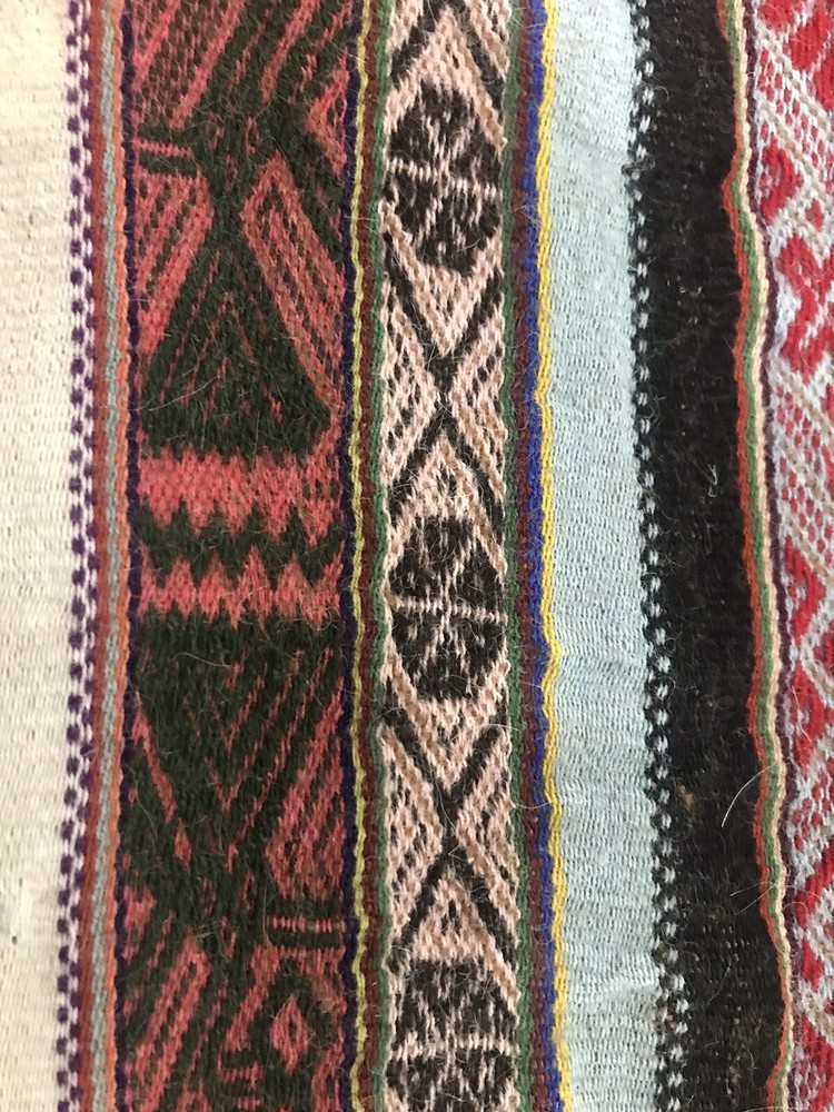Peruvian Hand woven Aguayo Throw/Table Runner, Andean Mountain Textile