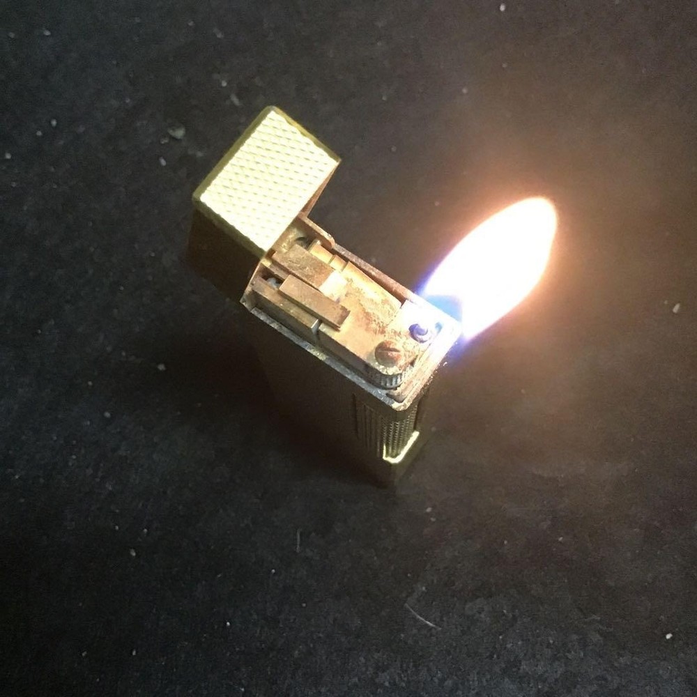 Overhauled Dunhill Rollagas lighter Gold without box