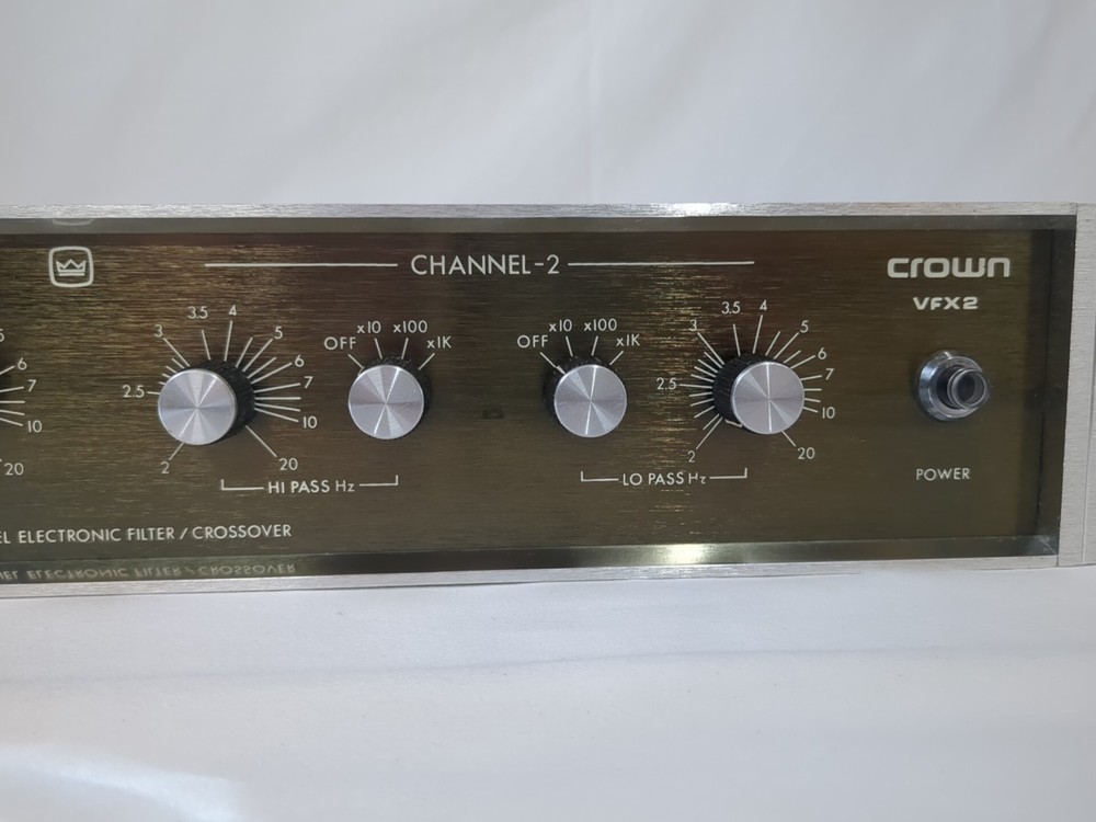 CROWN VFX2 DUAL CHANNEL VARIABLE ELECTRONIC FILTER CROSSOVER Black Chrome