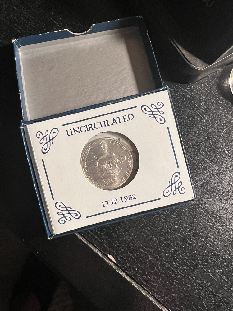 1982-D George Washington Half Dollar Silver Coin w/ Box & COA