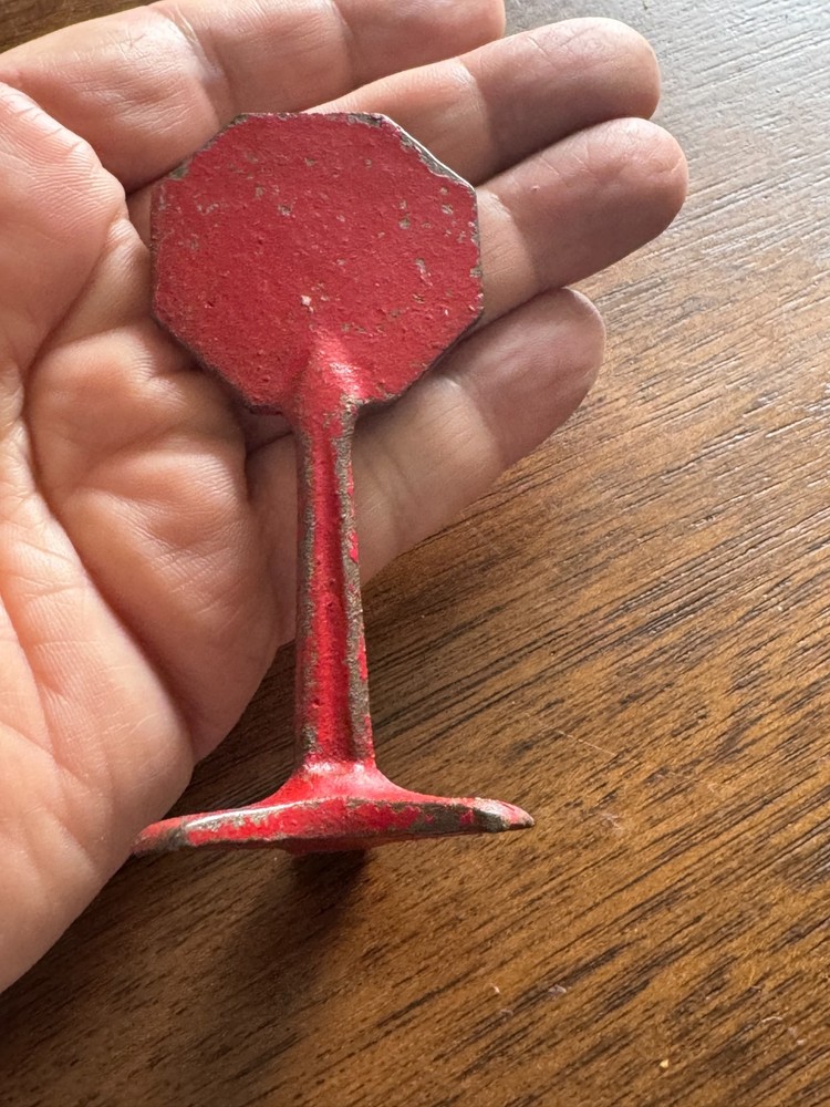 Vintage Cast Iron Stop Sign