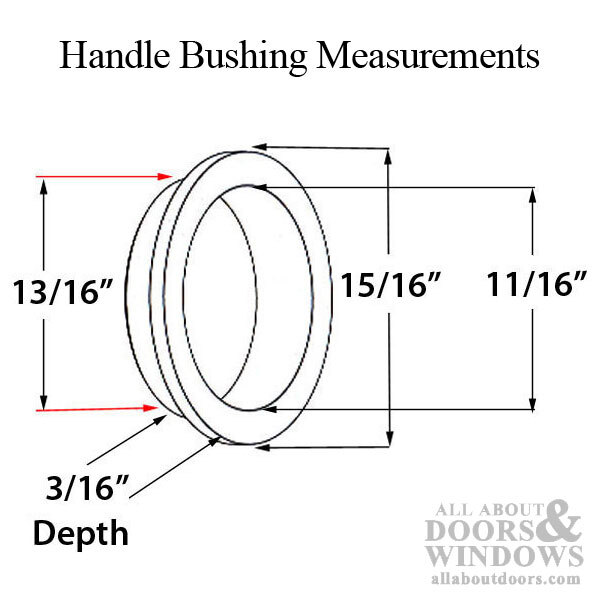 Handle Bushing Pair Plated Trim Marvin Ashland Handle Bushing 11/16 Diameter