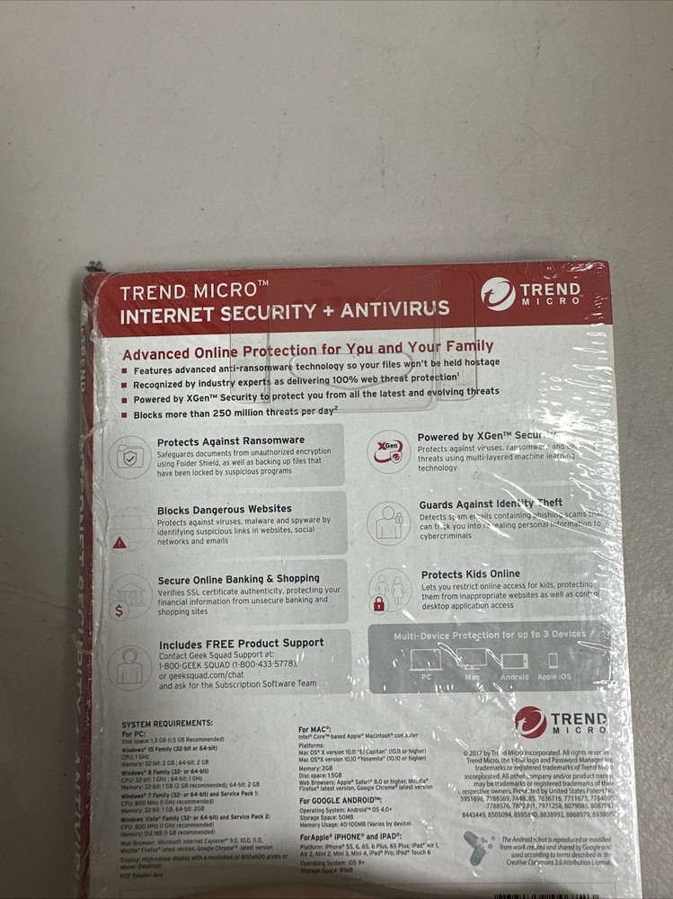 Trend Micro Internet Security + Antivirus Can Be Used On 3 Devices