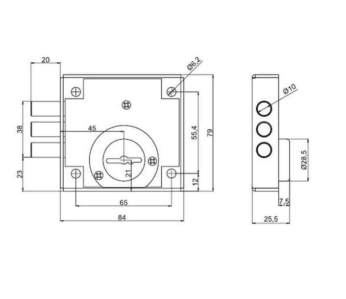 Securemme SC 2311 /Safe Lock With 2 Keys