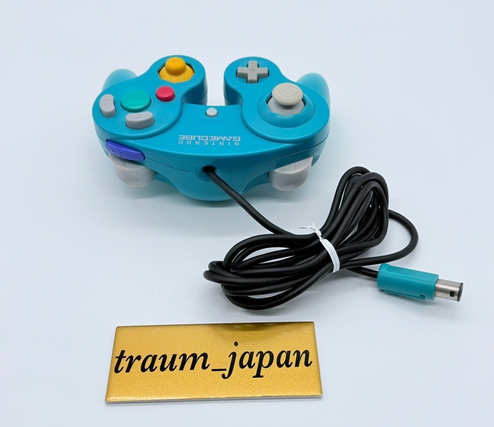 Nintendo GameCube Official Controller Emerald Blue Working Tested From Japan