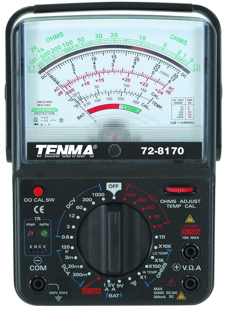 TENMA 72-8170 MULTIMETER, Analog, 6 Functions