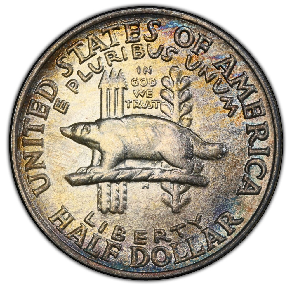 1936 Wisconsin - PCGS MS67 - PERFECT MULTI-COLORED SURFACES - LOOKS SOLID MS68!