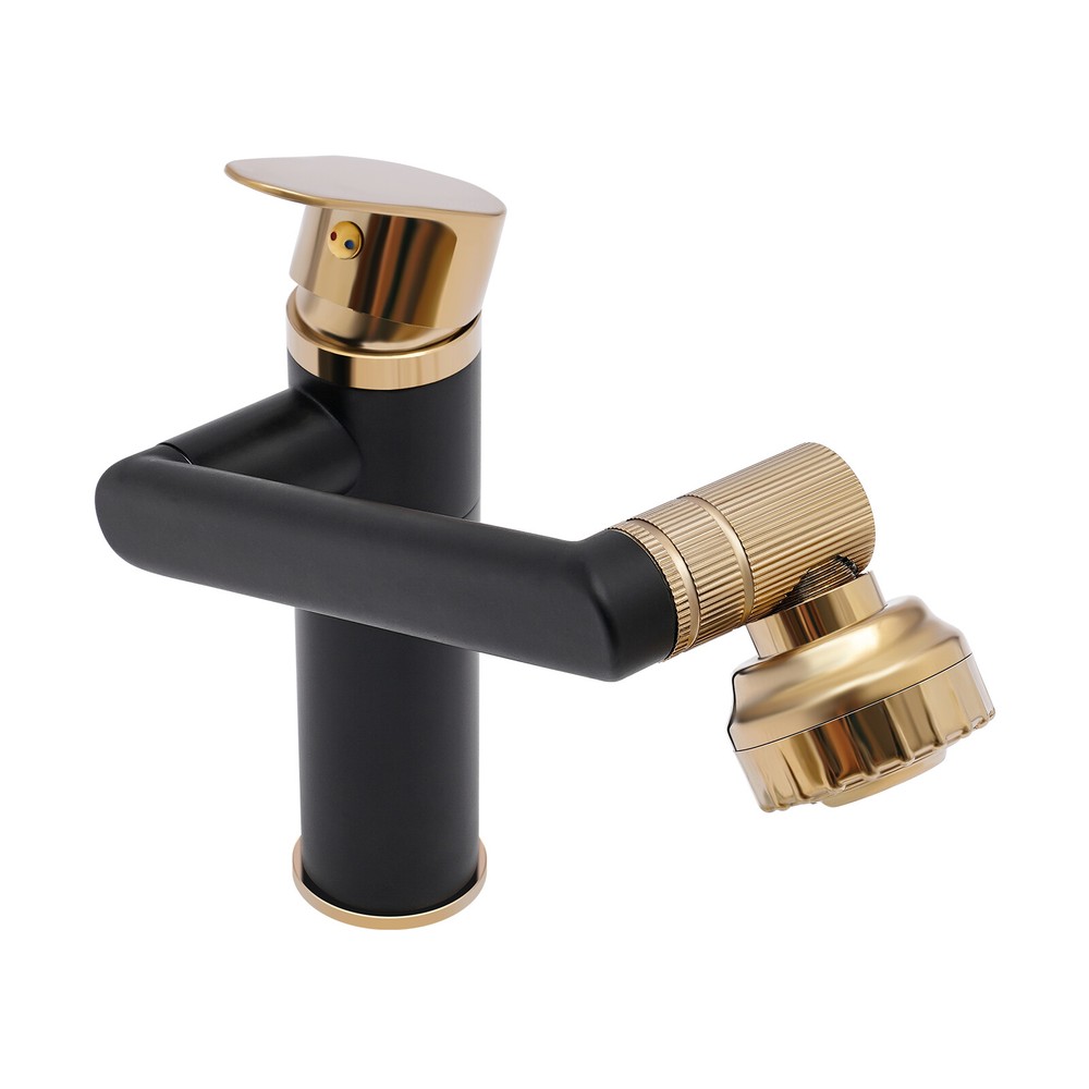 360° Bathroom Sink Faucet Single Handle Waterfall Vanity Basin Mixer 2 Function