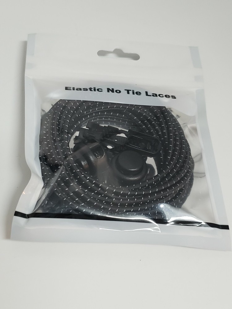 Airror Elastic No Tie Laces - Black Y021