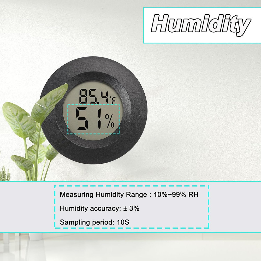 Mini Hygrometer Digital Thermometer Humidity Meter 2 Pack Hygrometer Thermometer