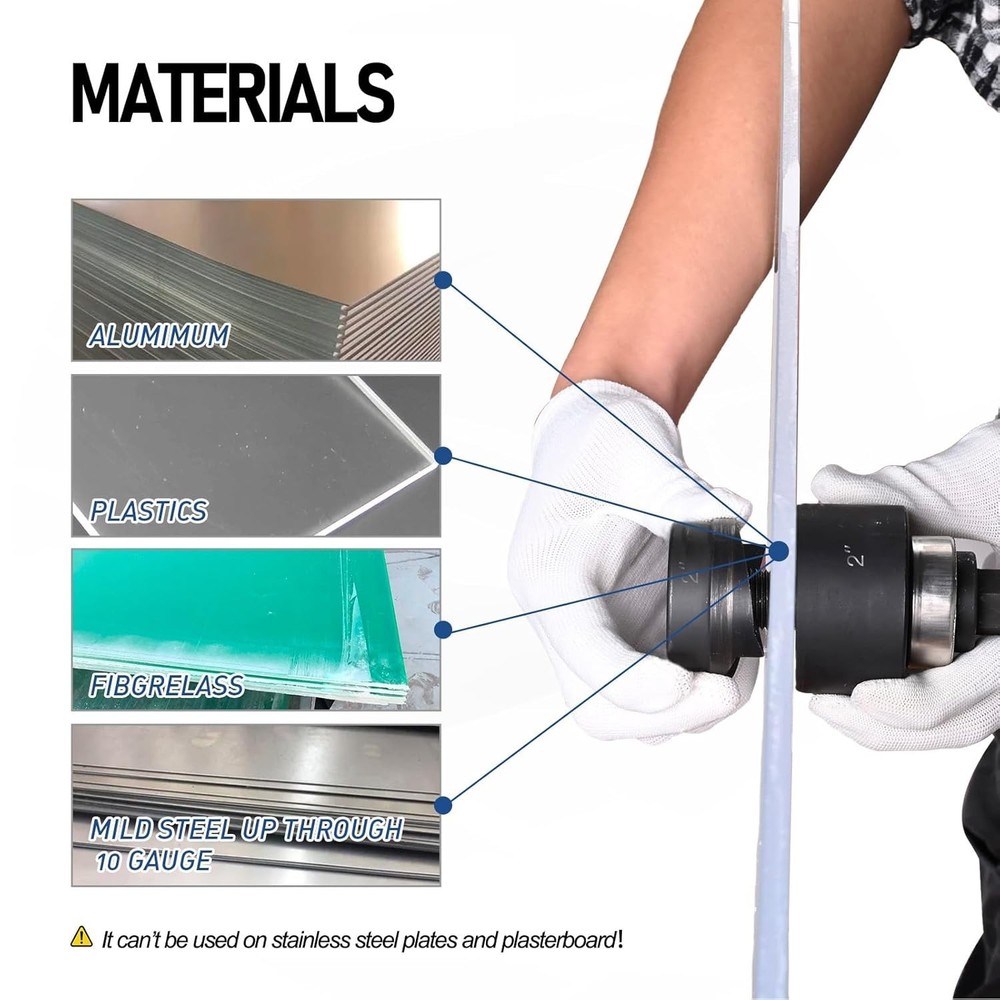 Compact Knockout Punch Set with Hardened Steel Design for Effortless Drilling