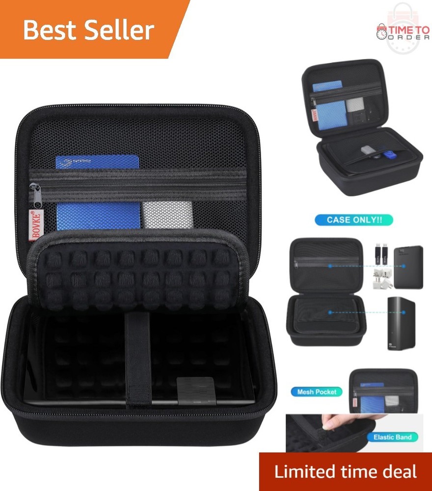 Hard Drive Case for External HDD 3.5 Inch Portable Shockproof Dustproof Storage