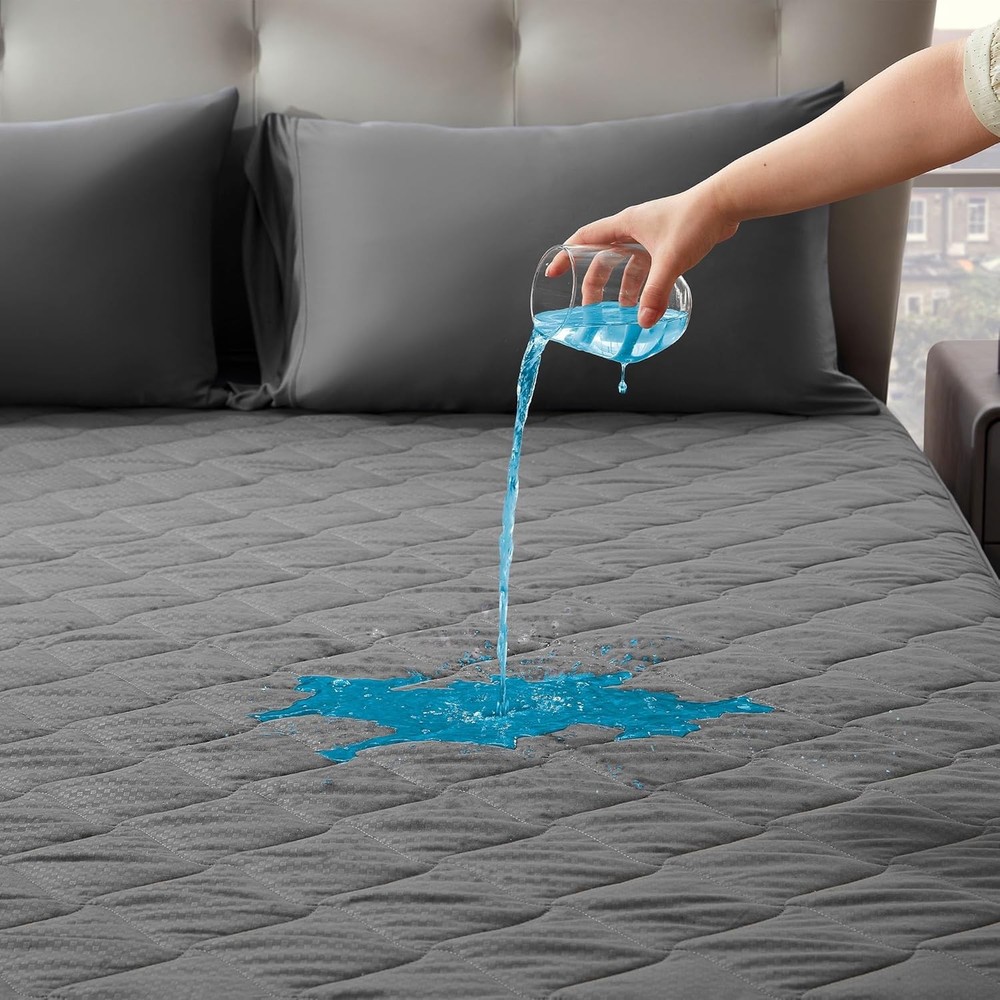 Waterproof Mattress Protector Pad Queen Machine Washable, Breathable