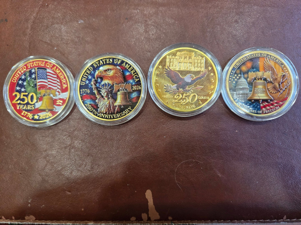 4 coins 250th Anniversary Commemorative Coin Eagle Medal